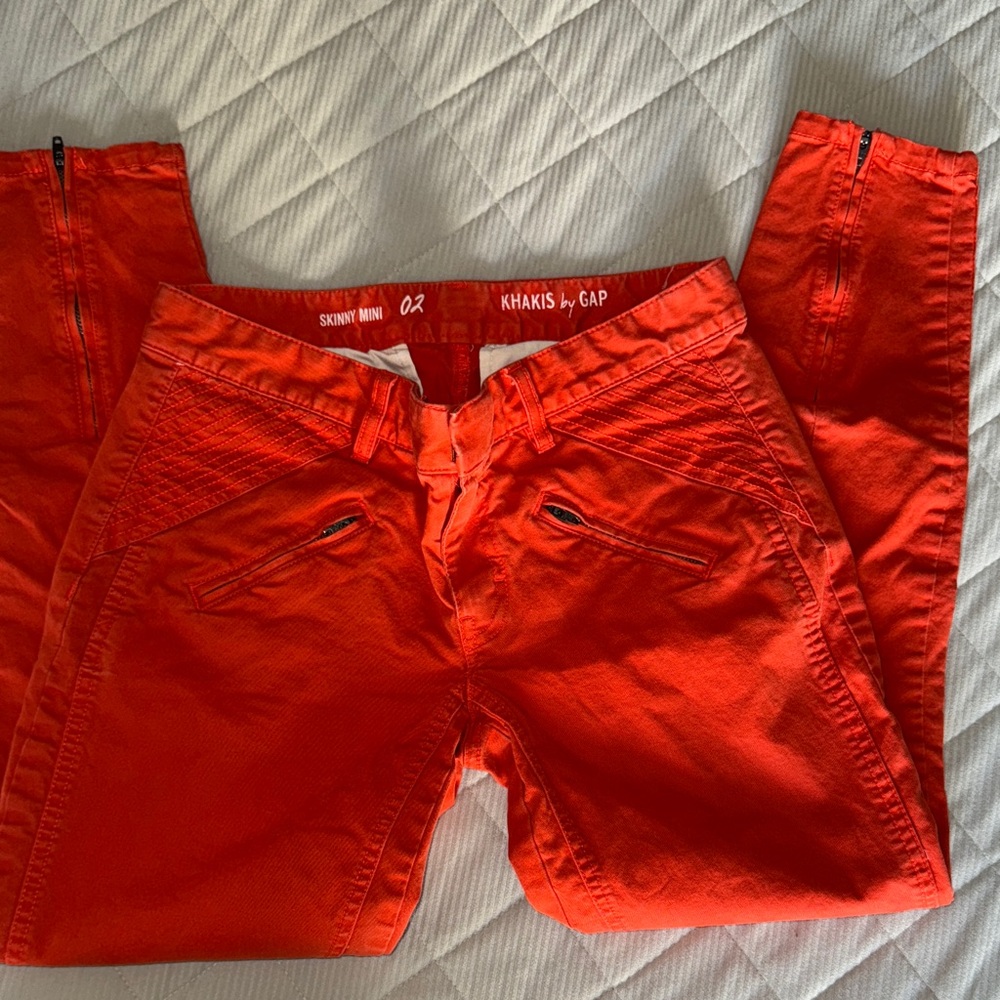 GAP Men's Bright Orange Chinos